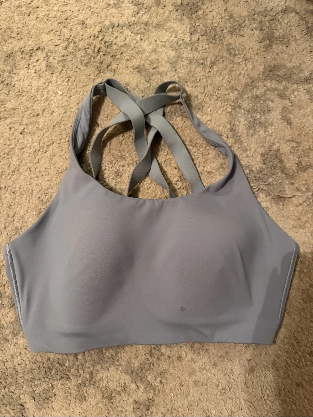 lululemon athletica Light Gray Crisscross Back Sports Bra